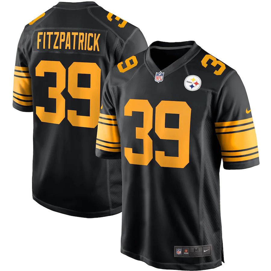 Men Pittsburgh Steelers #39 Minkah Fitzpatrick Nike Black Alternate Game NFL Jersey